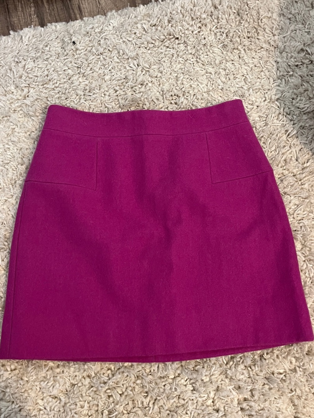 J. Crew Magenta Wool Mini Skirt